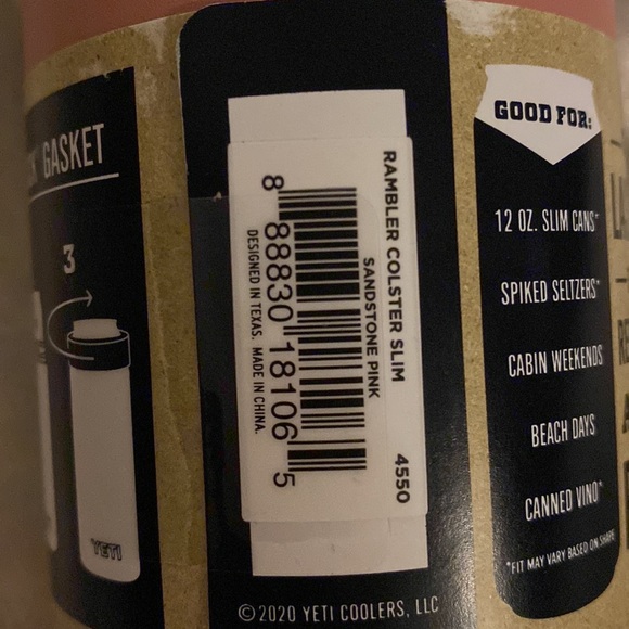 YETI Rambler Colster Slim (fits skinny 12oz cans) in Sandstone Pink - Picture 4 of 10